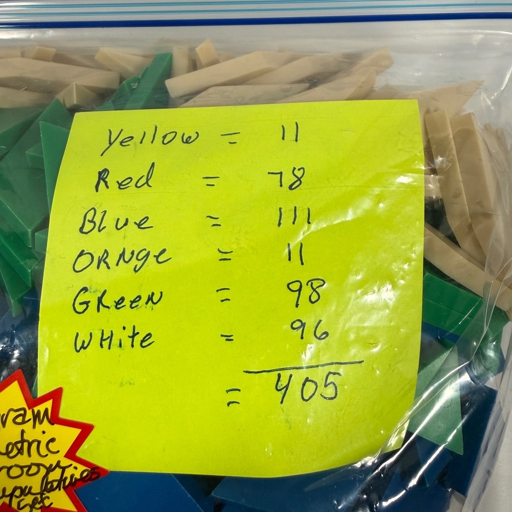 405 Geometric Pattern Blocks‎ Multicolor Shapes Tangram Classroom For Math - Picture 10 of 11
